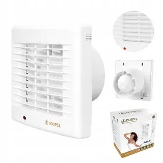 Kúpeľňový ventilátor 100fi žalúzie automatický časovač snímač vlhkosti tichý